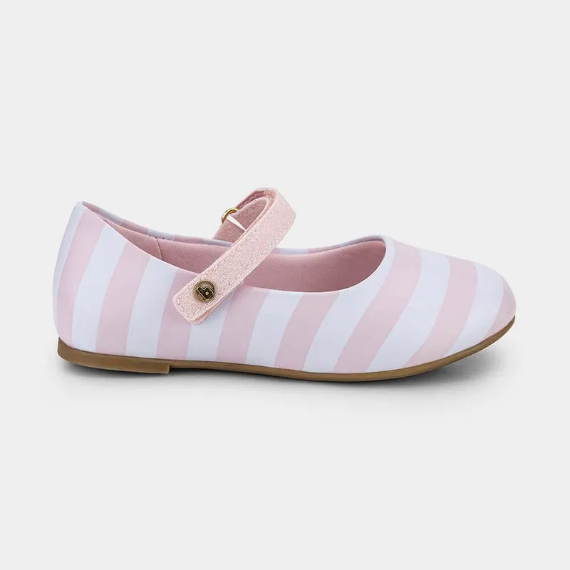 Sapatilha Infantil Bibi Ballerina Mini Rosa com Branco 25