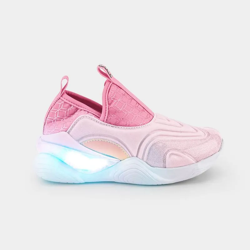 Tênis Infantil de Luz Bibi Light Flow Rosa 26