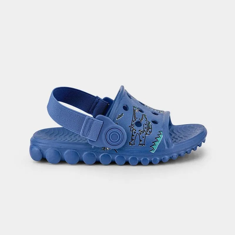 Chinelo Infantil Bibi Sun Slide Azul Estampa Jacaré 23/24