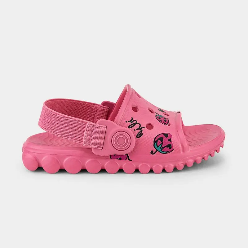 Chinelo Infantil Bibi Sun Slide Rosa Estampa Joaninha 29/30