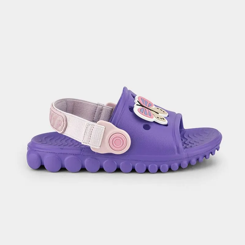 Chinelo Infantil Bibi Sun Slide Violeta de Borboleta 29/30