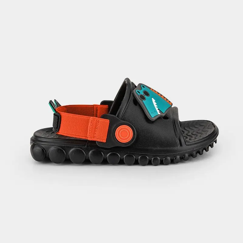 Chinelo Infantil Bibi Sun Slide Preto de Jacaré 31/32