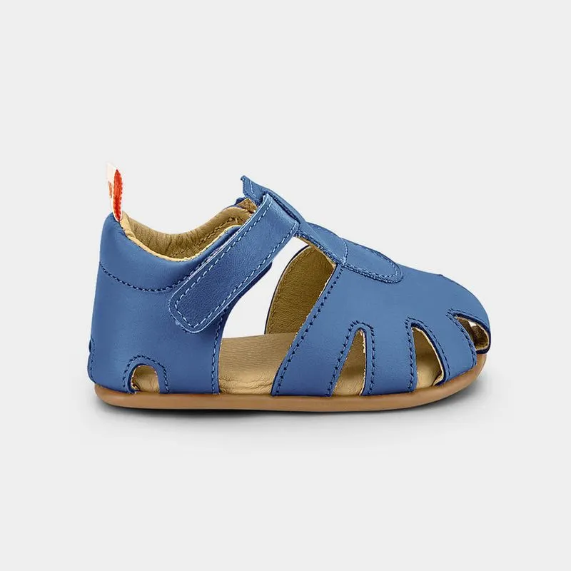 Sandália Infantil Bibi Afeto 2.0 Azul de Couro 1204019 14/15