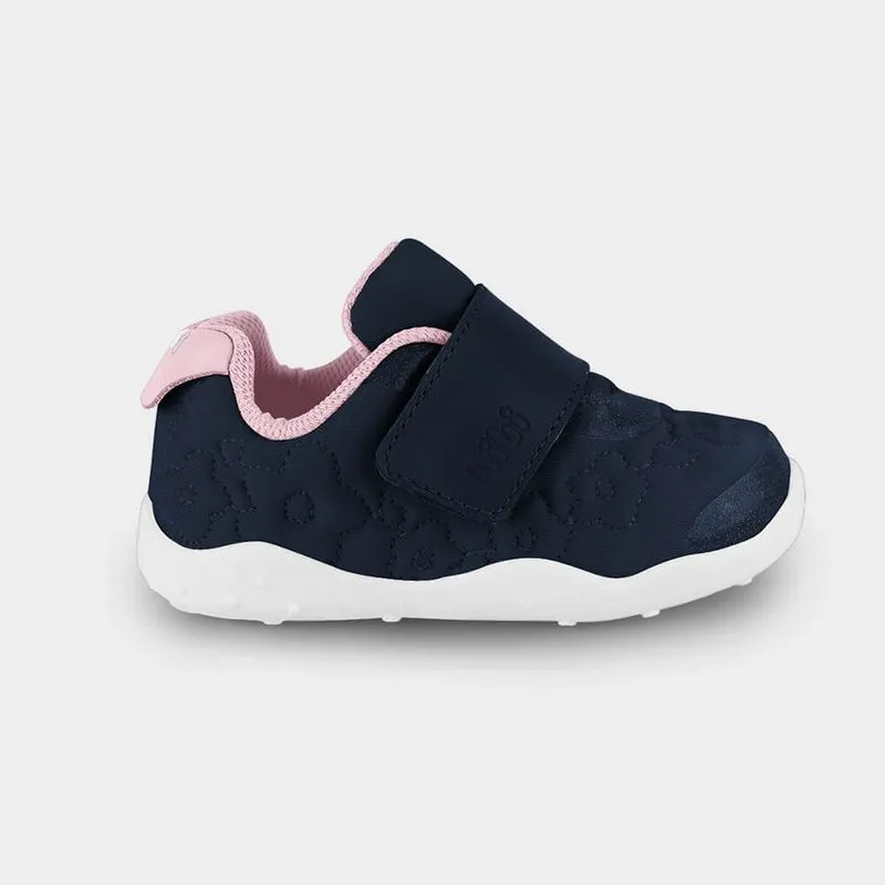 Tênis Infantil Bibi Fisioflex Originals Azul com Florzinhas 22