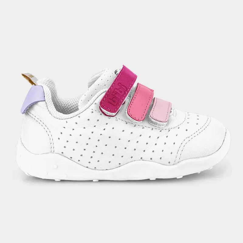 Tênis Infantil Bibi Fisioflex Originals Branco com Tiras Coloridas 19