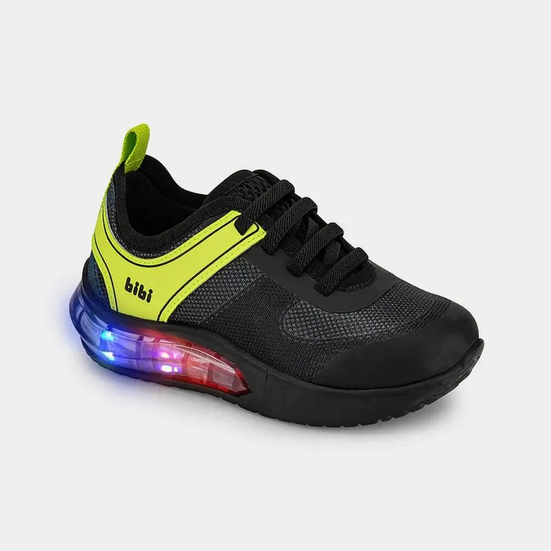 Tênis Infantil de Luz Bibi Space Wave 3.0 Preto e Amarelo 27