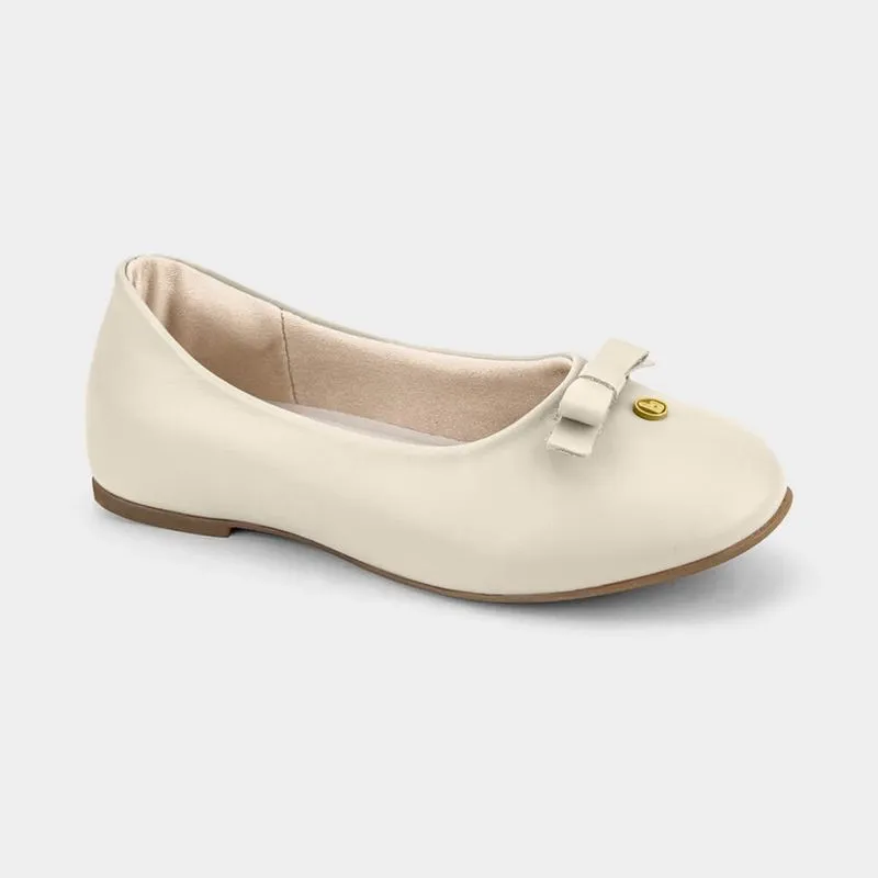 Sapatilha Infantil Bibi Ballerina Kids Bege com Laço 33