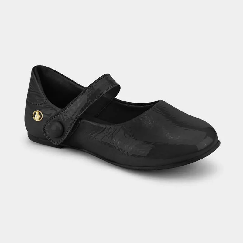 Sapatilha Infantil Bibi Ballerina Kids Preta de Verniz 31