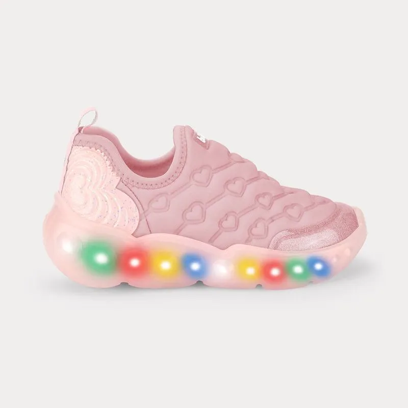 Tênis Infantil de Luz Bibi Roller Celebration 3.0 Rosa 23