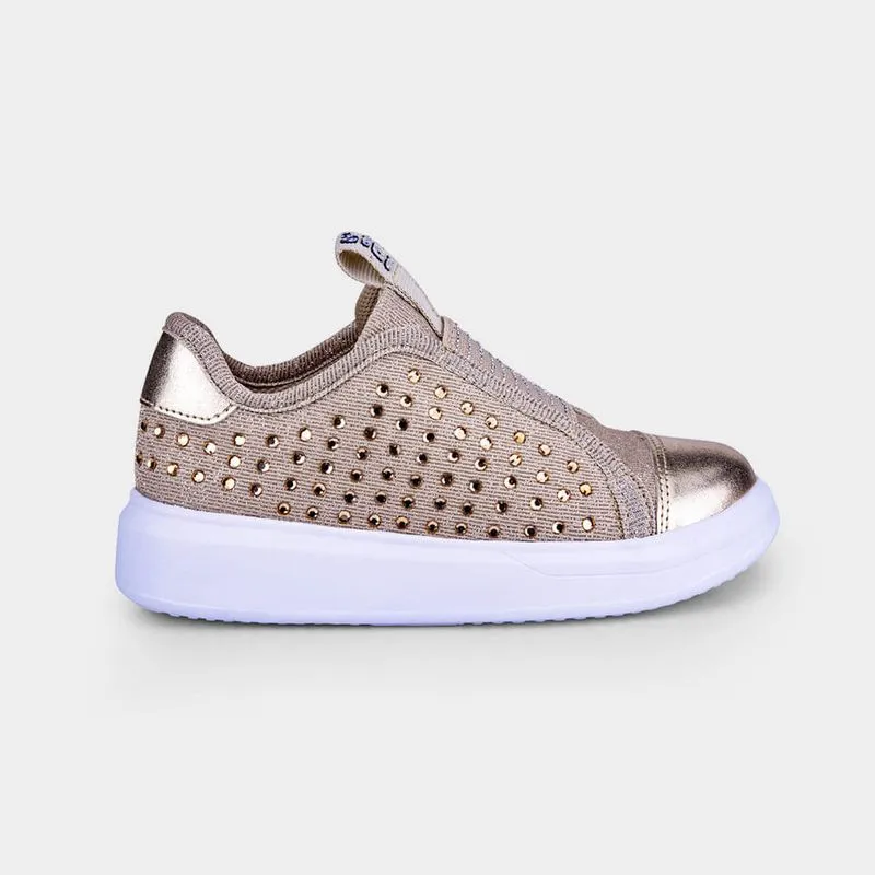 Tênis Infantil Bibi Glam Dourado com Brilho 1109264 31