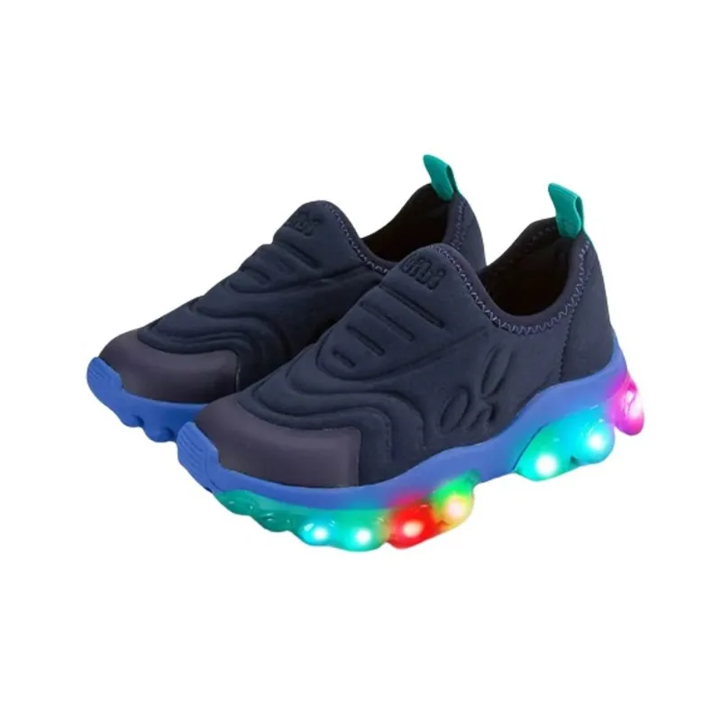 Tênis infantil menino bibi luz roller naval 25 ao 32 antiderrapante
