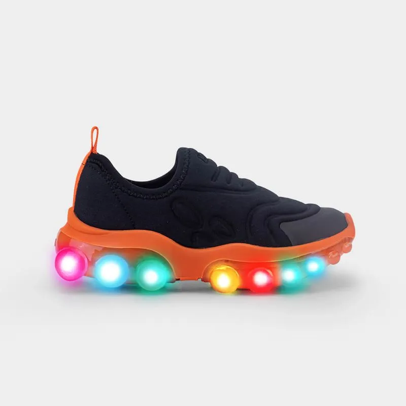 Tênis Infantil de Luz Bibi Roller Celebration 2.0 Preto e Fire 28