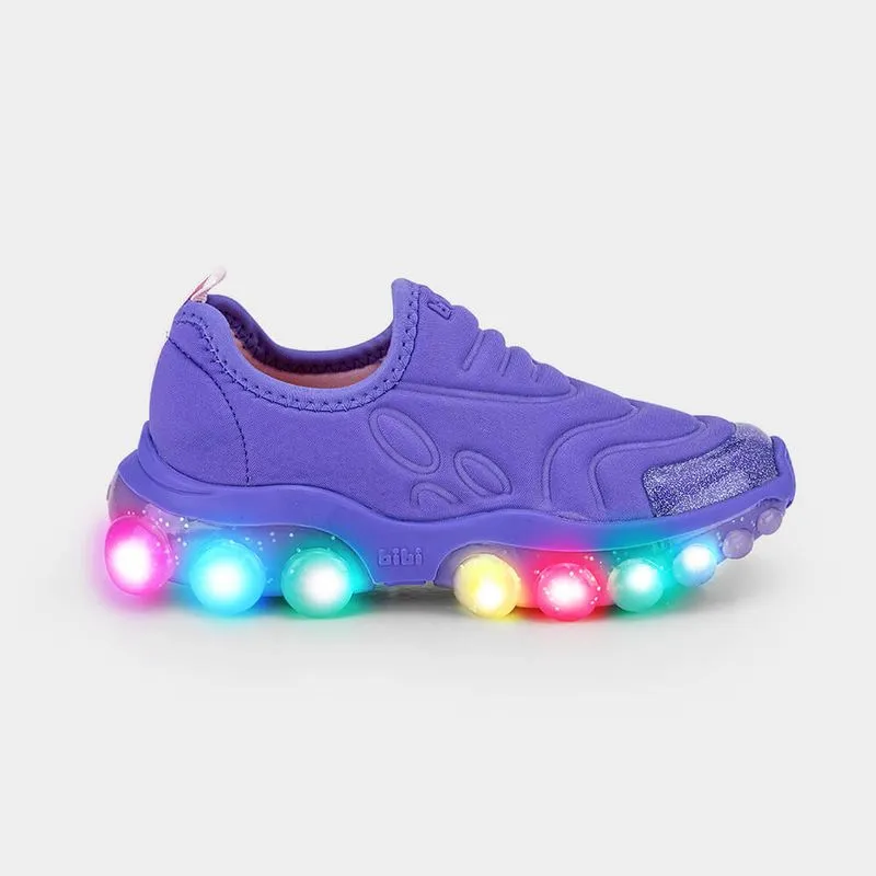 Tênis Infantil de Luz Bibi Roller Celebration 2.0 Lilás e Lavander 23