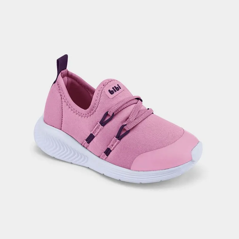 Tênis Infantil Bibi Fly Baby II Rosa e Roxo com Elástico 25