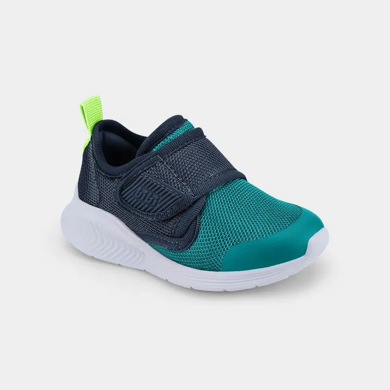 Tênis Infantil Bibi Fly Baby II Verde e Azul com Tira 21