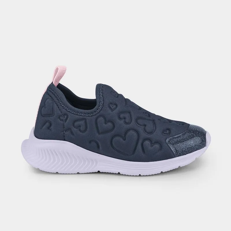 Tênis Infantil Bibi Fly Baby II Azul de Coração 20