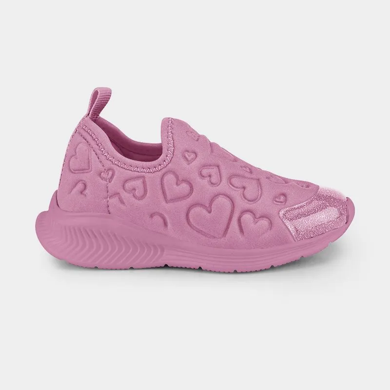 Tênis Infantil Bibi Fly Baby II Rosa Matte de Coração 18