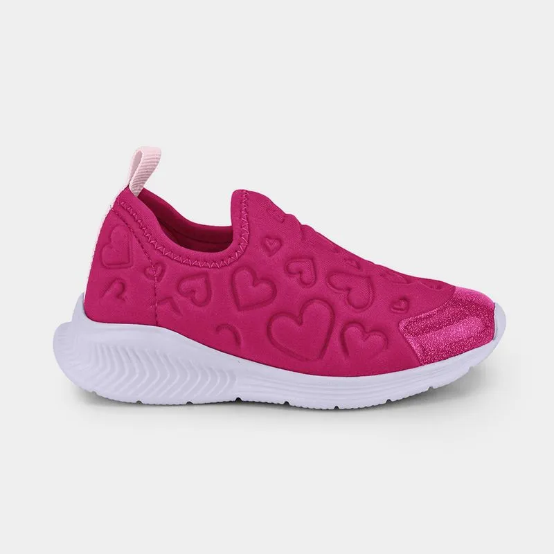 Tênis Infantil Bibi Fly Baby II Rosa Pitaya de Coração 23