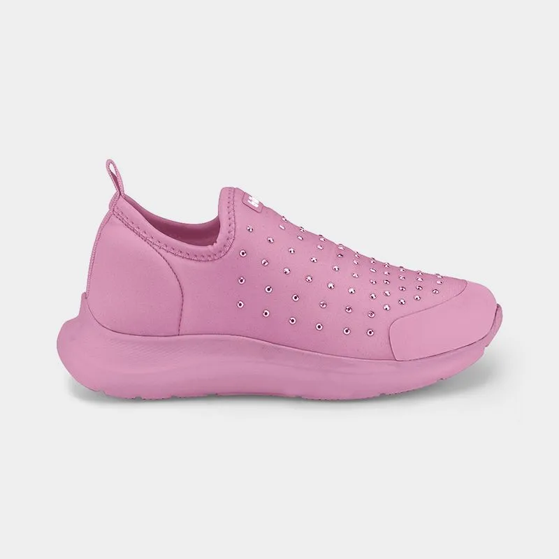 Tênis Infantil Bibi Action Rosa Mate com Pedrinhas 27