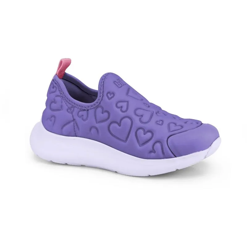 Tênis Infantil Action Violeta de Coração 28