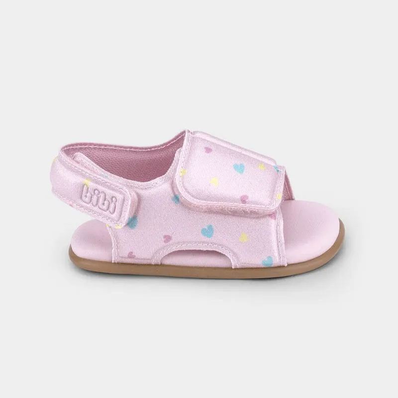Sandália Infantil Bibi Afeto 2.0 Rosa com Corações 17