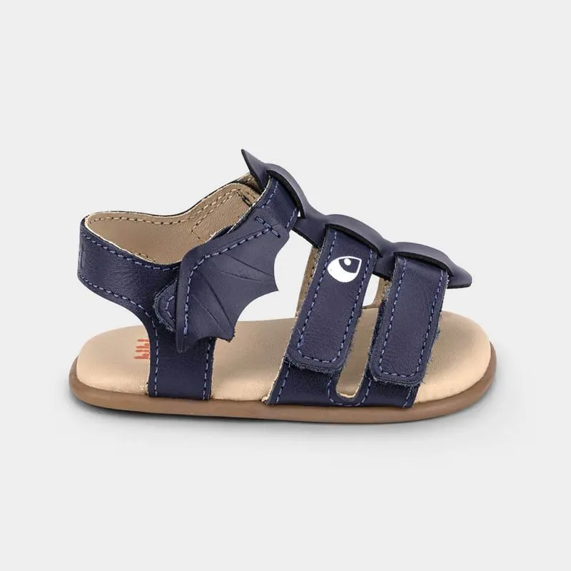 Sandália Infantil Bibi Afeto 2.0 Azul com Dragossauro 17