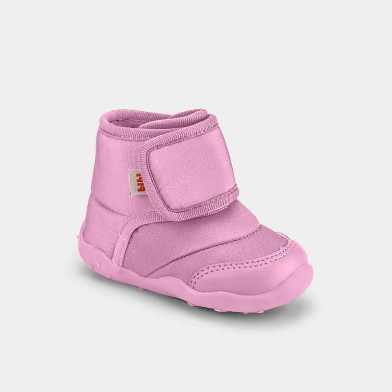 Abotinado Infantil Bibi Fisioflex Originals Drop Rosa com Pelinho 19