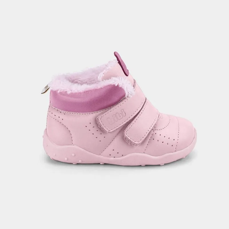 Abotinado Infantil Bibi Fisioflex Originals Rosa com Pelinho 19