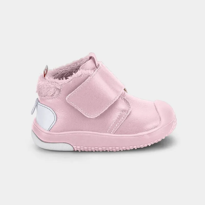 Abotinado Infantil Bibi Prewalker Rosa Sugar com Pelinho 23