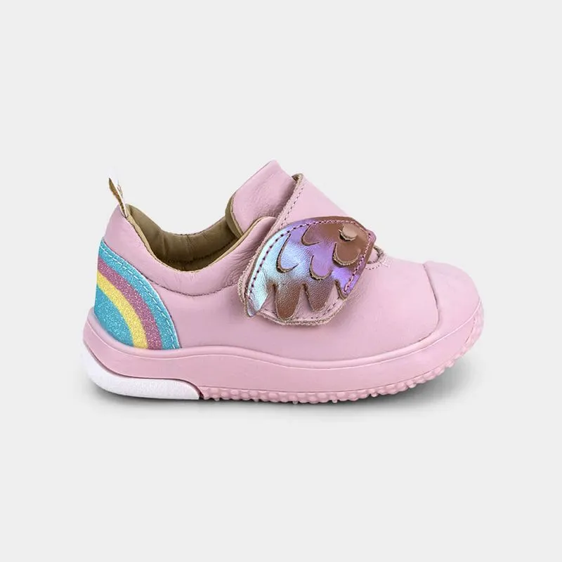 Abotinado Infantil Bibi Prewalker Rosa de Unicórnio 22