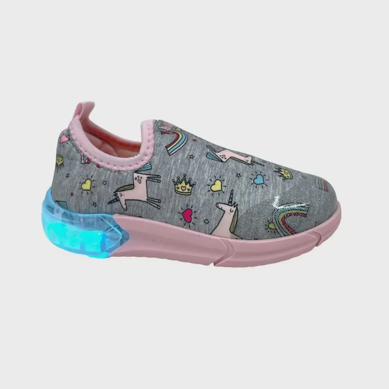 Tênis Infantil Menina LED Bibi Space Unicornio Prático 1228020