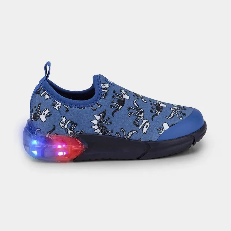 Tênis Infantil de Luz Bibi Space Azul de Dragossauro 28