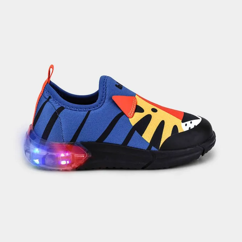 Tênis Infantil de Luz Bibi Space Azul de Tigre 30