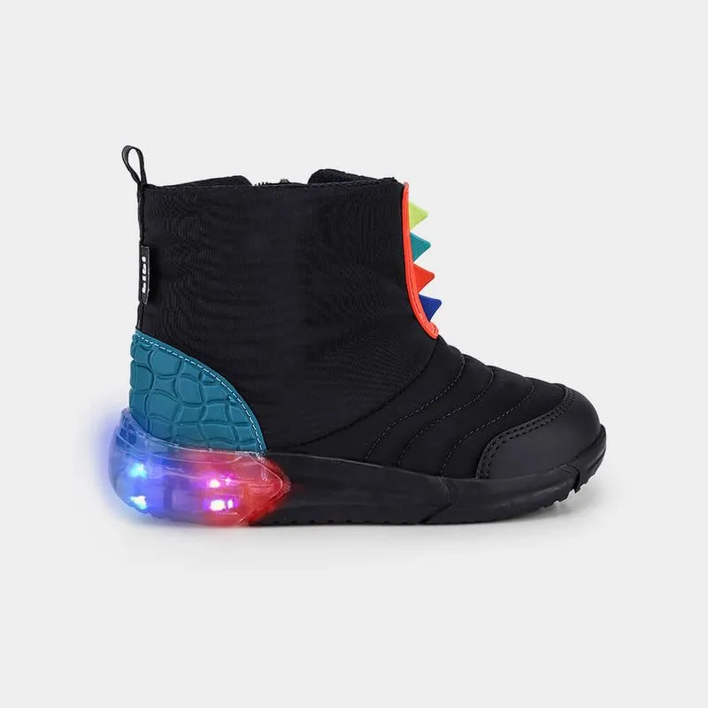 Bota Infantil de Luz Bibi Space Preto de Dragossauro 26