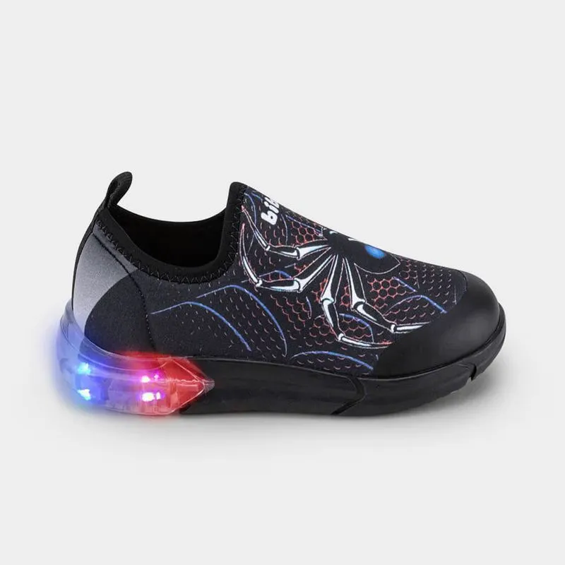 Tênis Infantil de Luz Bibi Space Preto de Aranha 29
