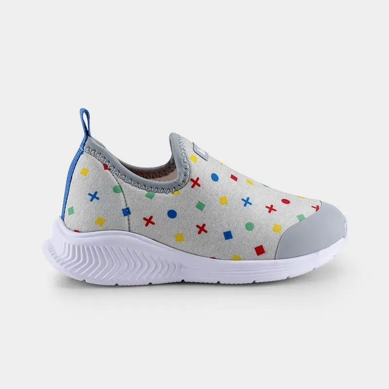 Tênis Infantil Bibi Fly Baby II Cinza Estampa Games 23