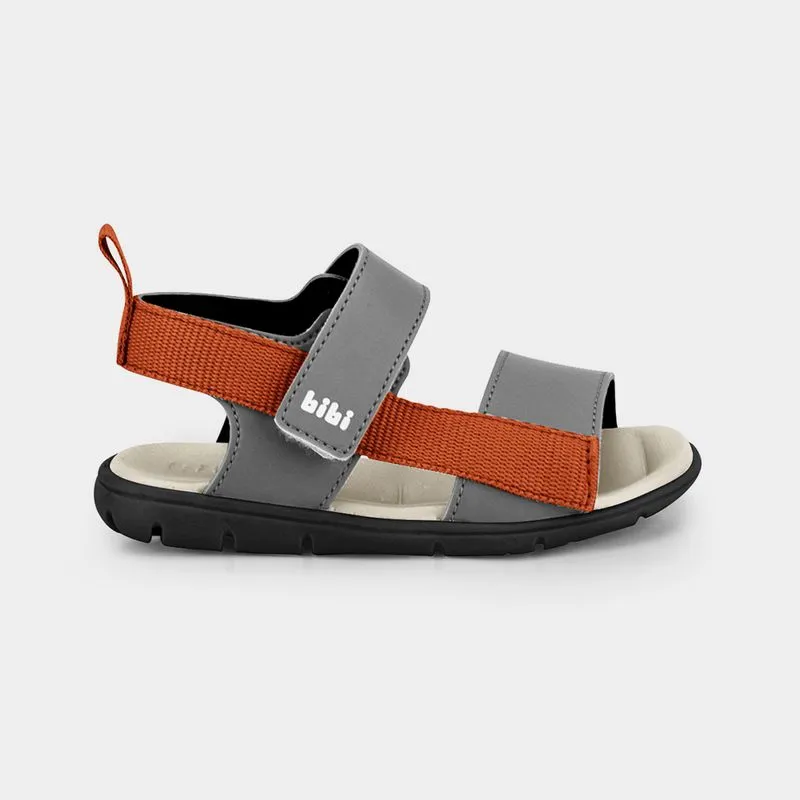 Papete Infantil Bibi Basic Sandals Mini Cinza e Rust 32