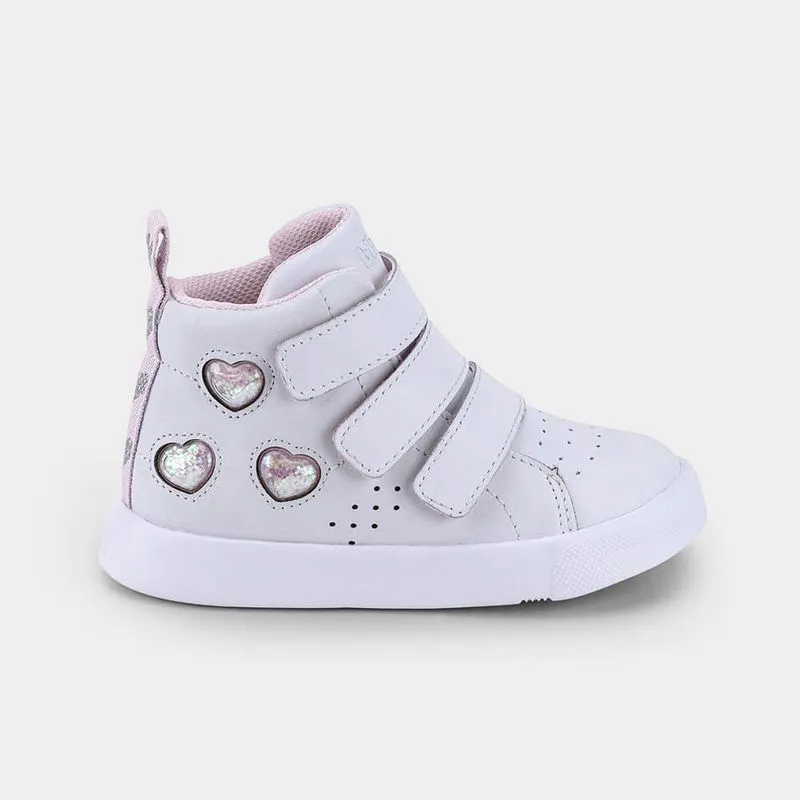Abotinado Infantil Bibi Agility Mini II Branco com Corações 25