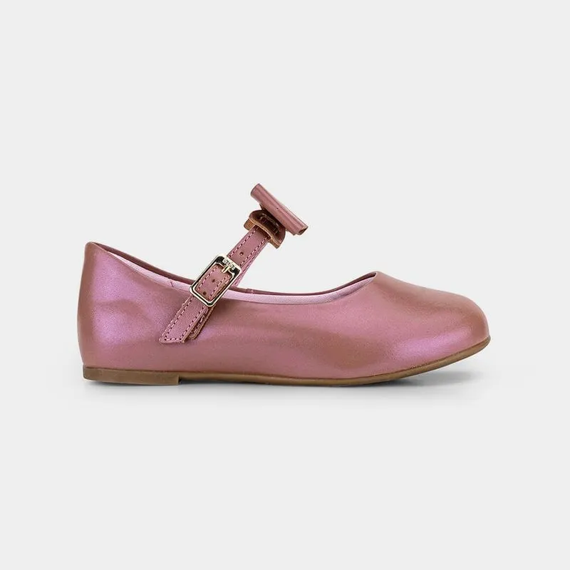 Sapatilha Infantil Bibi Ballerina Mini Rosa Metalizado 25