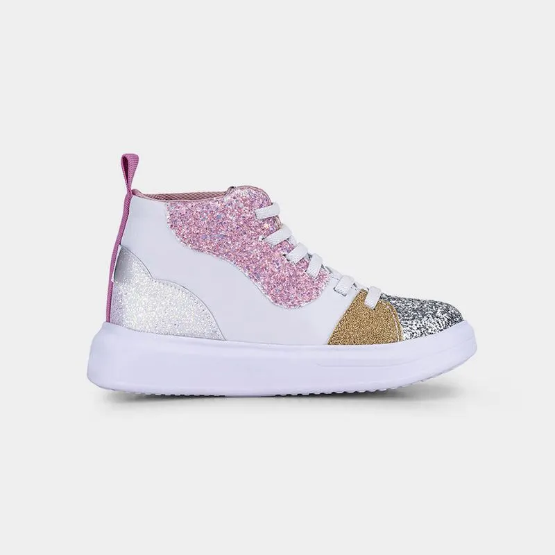 Abotinado Infantil Bibi Glam Branco com Brilhos 1109283 34