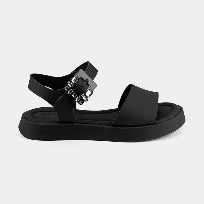 Sandália Infantil Bibi Plataforma Preto Fosco 34
