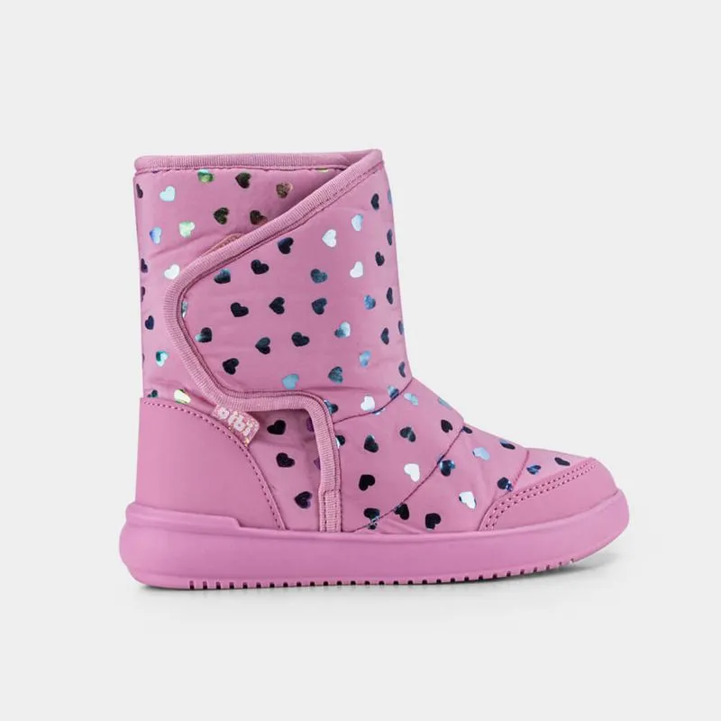 Bota Infantil Bibi Urban Basic Drop Rosa de Coração 33