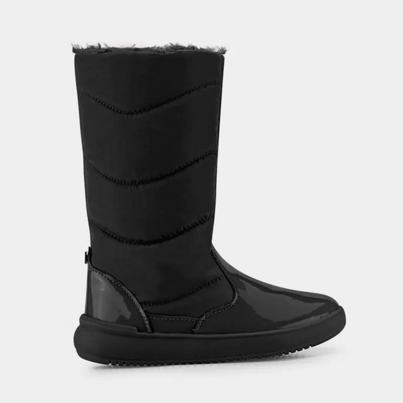 Bota Infantil Cano Longo Bibi Urban Basic Drop Preta com Pelinho 37