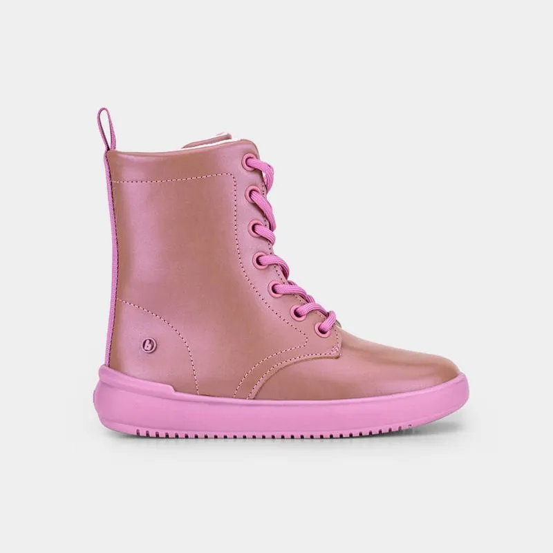 Bota Infantil Cano Médio Bibi Urban Kids Rosa Metalizado 29