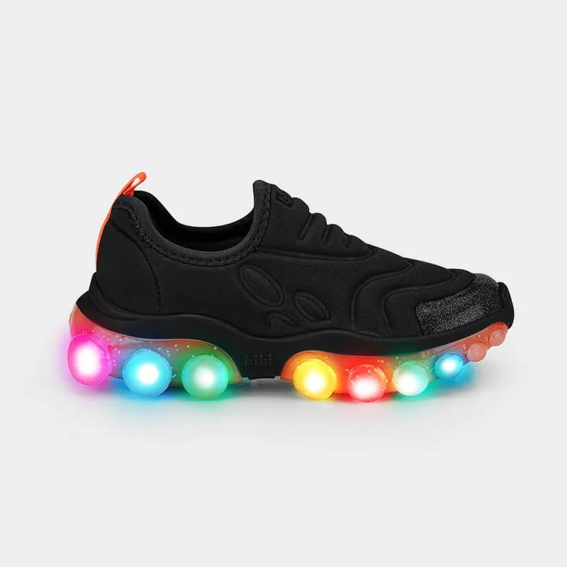 Tênis Infantil de Luz Bibi Roller Celebration 2.0 Preto e Laranja 27