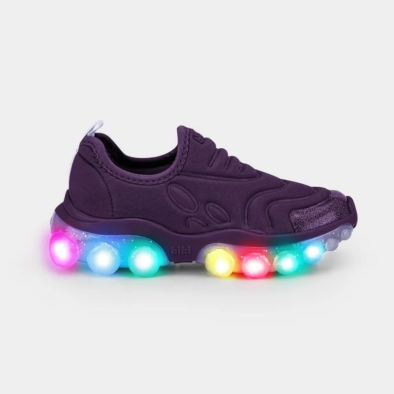 Tênis Infantil de Luz Bibi Roller Celebration 2.0 Roxo Púrpura 22