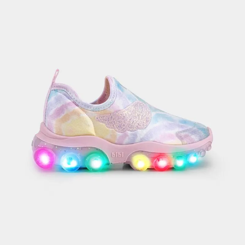 Tênis Infantil de Luz Bibi Roller Celebration 2.0 Tie Dye de Unicórnio 30