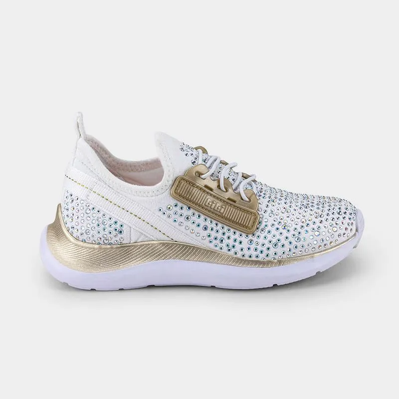 Tênis Infantil Bibi Shine Branco com Pedrinhas Brilhosas 29