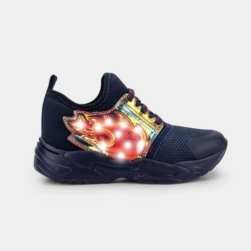 Tênis Infantil de Luz Bibi Pegasus Light Azul de Fogo 27