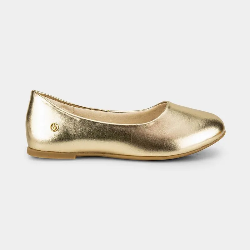 Sapatilha Infantil Bibi Ballerina Kids Dourada Metalizada 34